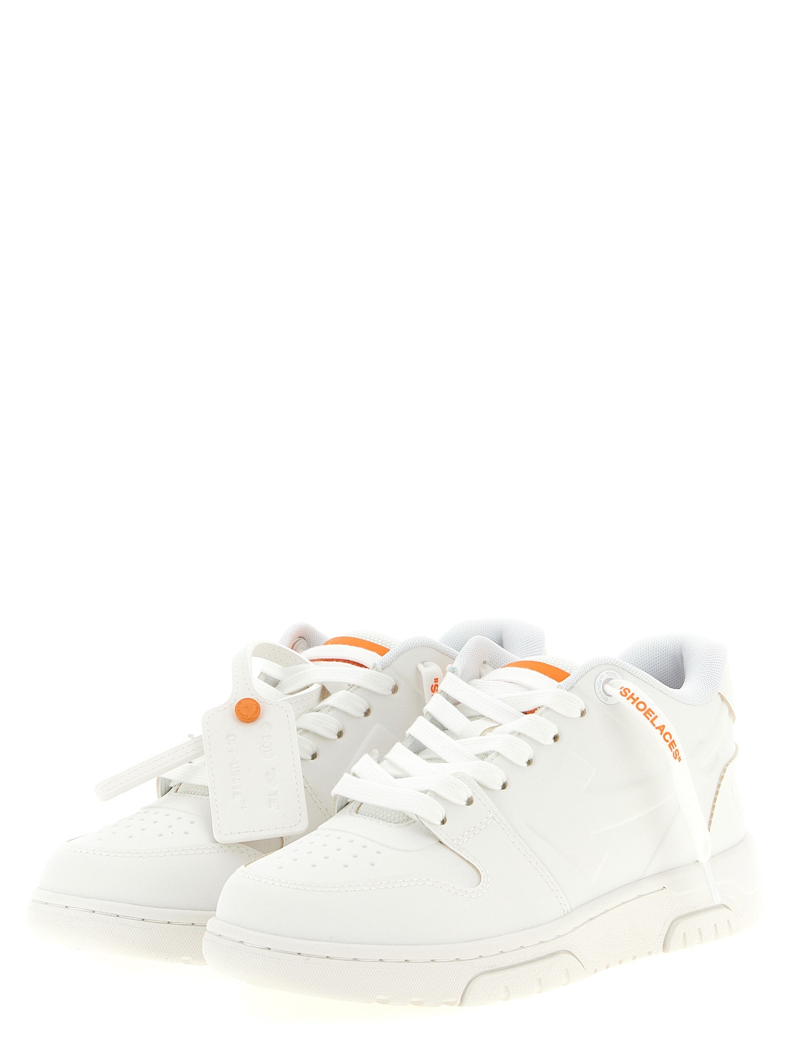Off-White Orange Plastic Athletic Sneakers