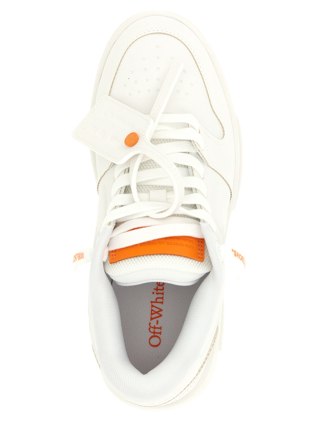 Off-White Orange Plastic Athletic Sneakers