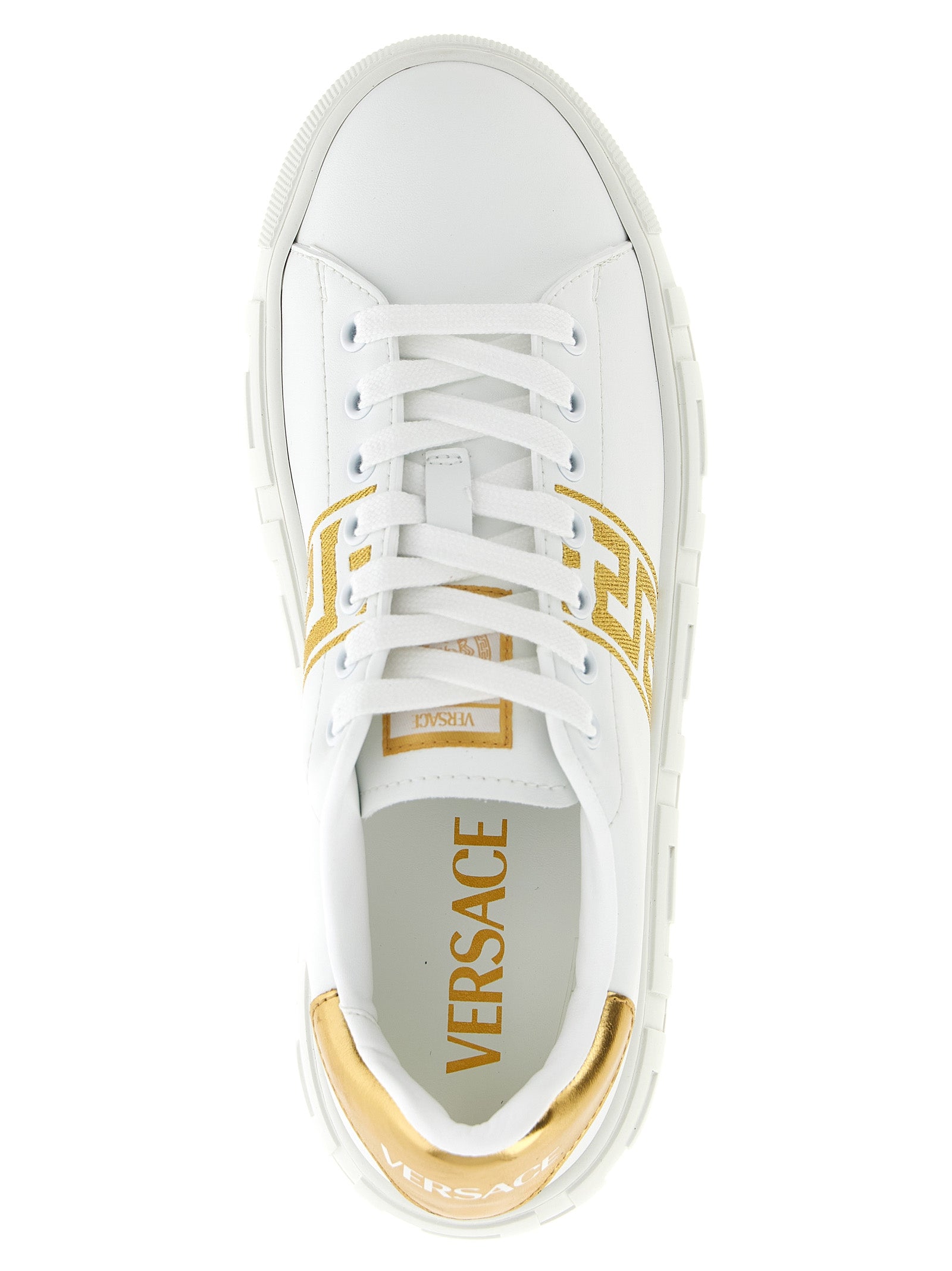 Versace Gold Nylon Platform Sneakers