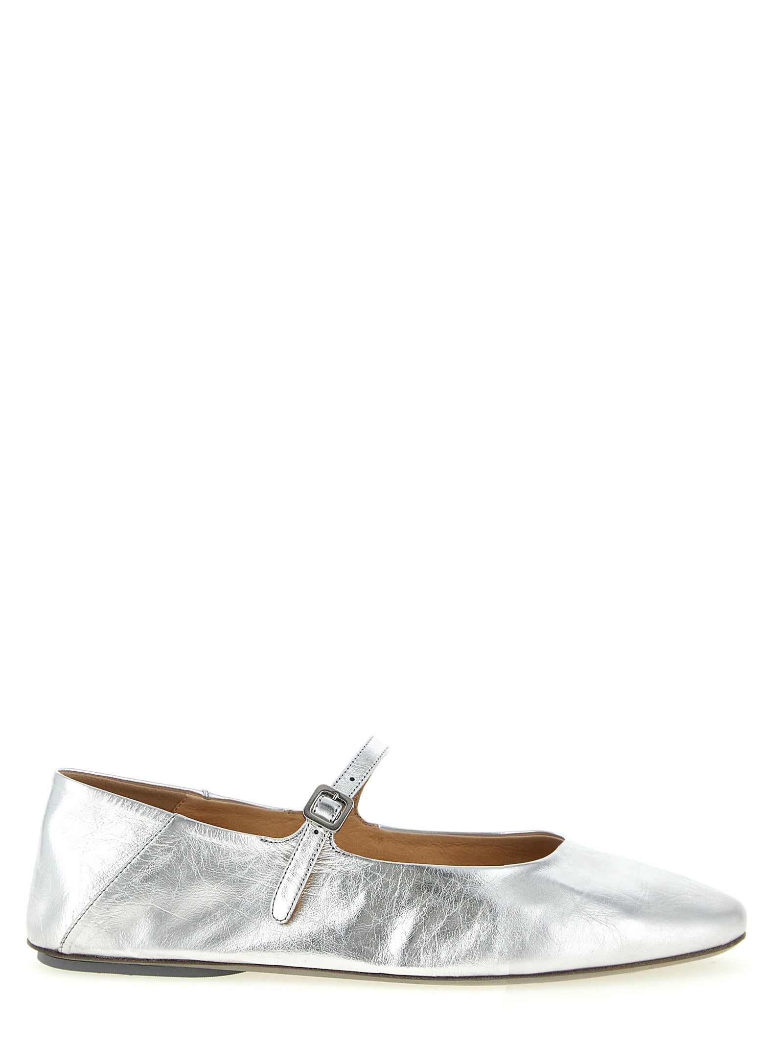 Marsell Silver Calfskin Ballet Flats