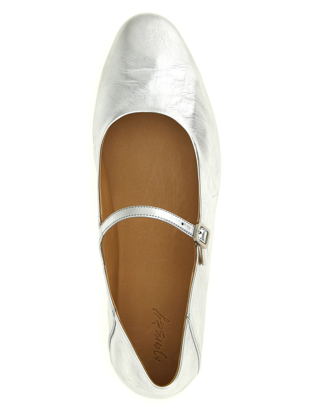 Marsell Silver Calfskin Ballet Flats