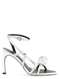 ROTATE BIRGER CHRISTENSEN White Calfskin Stiletto Heel Sandals