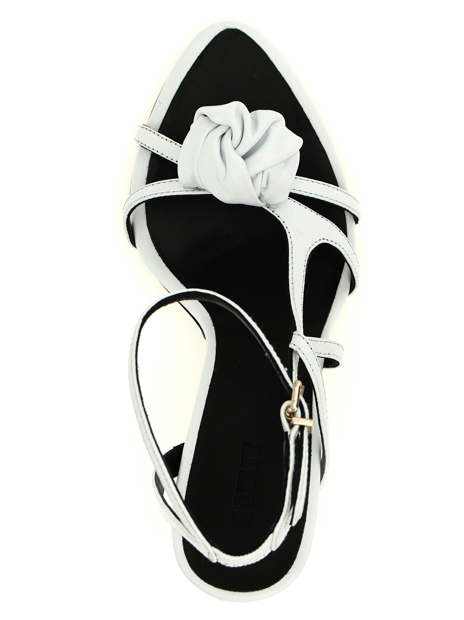 ROTATE BIRGER CHRISTENSEN White Calfskin Stiletto Heel Sandals
