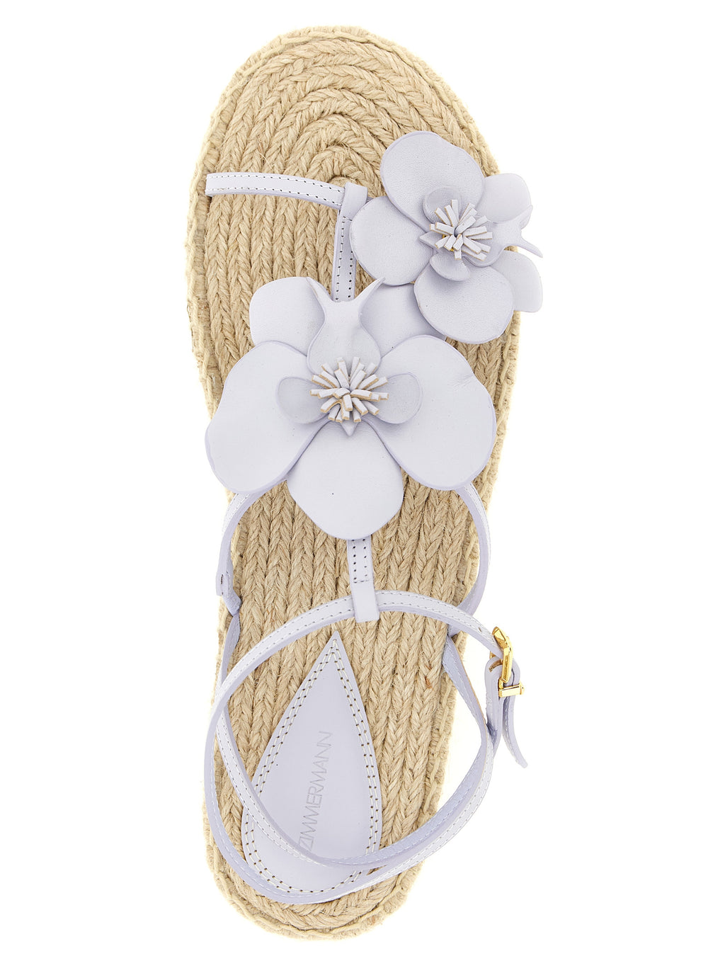 Zimmermann Purple Cowhide Flat Sandals
