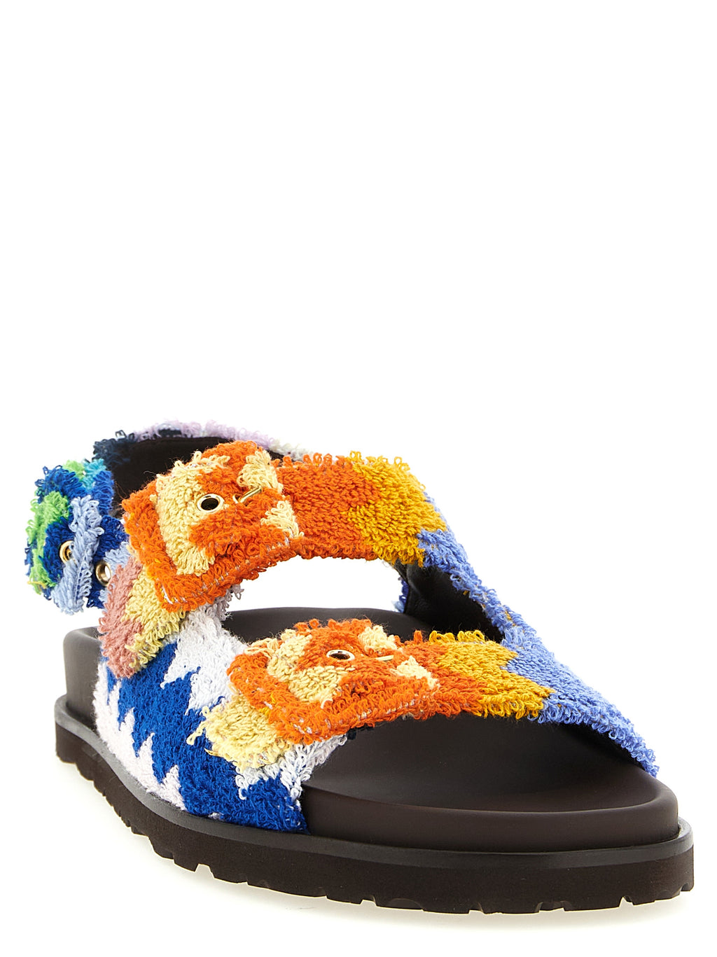 Missoni Multicolor Goatskin Flat Sandals