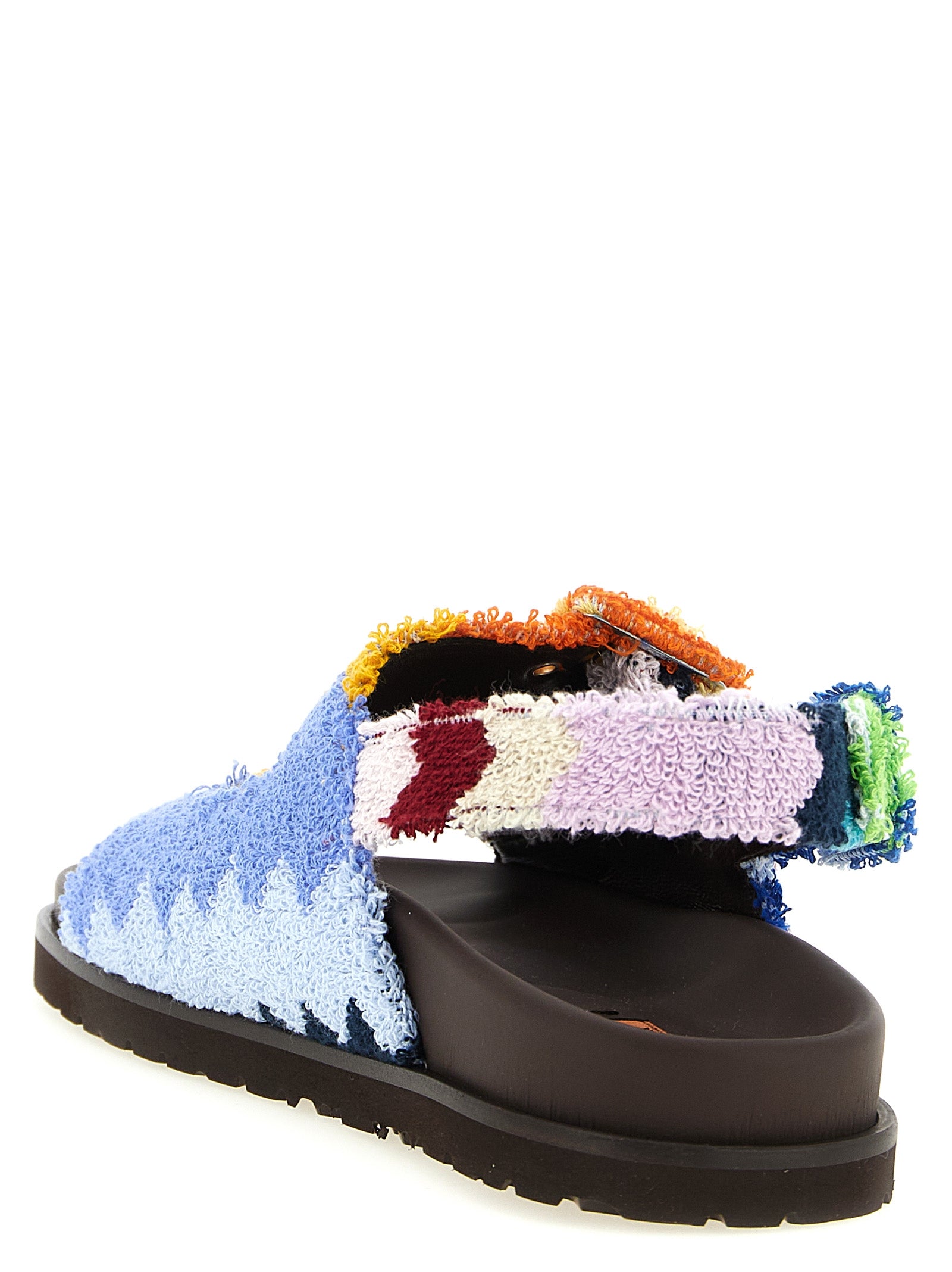Missoni Multicolor Goatskin Flat Sandals