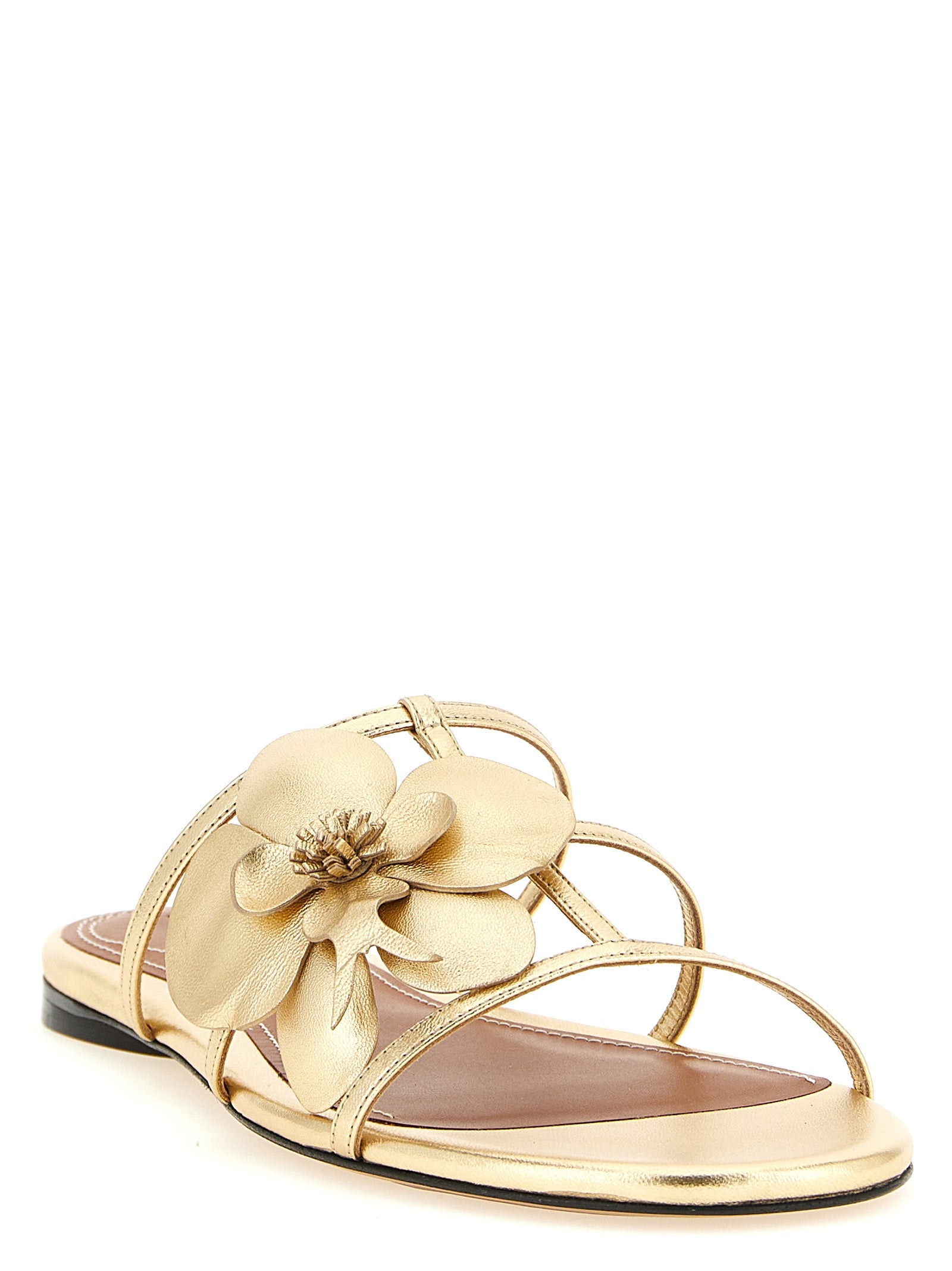 Zimmermann Gold Leather Slides