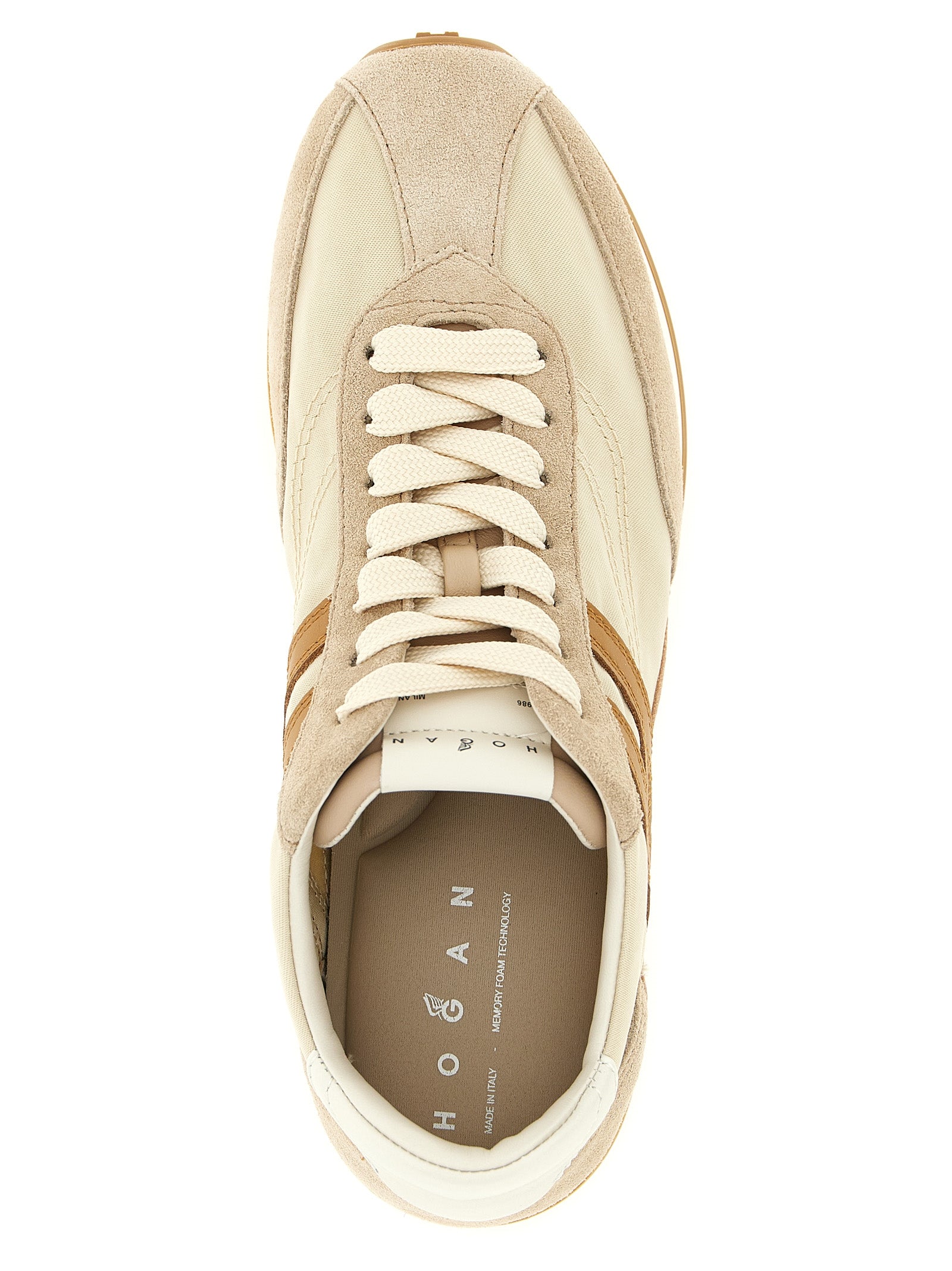 Hogan Beige Polyamide Athletic Sneakers