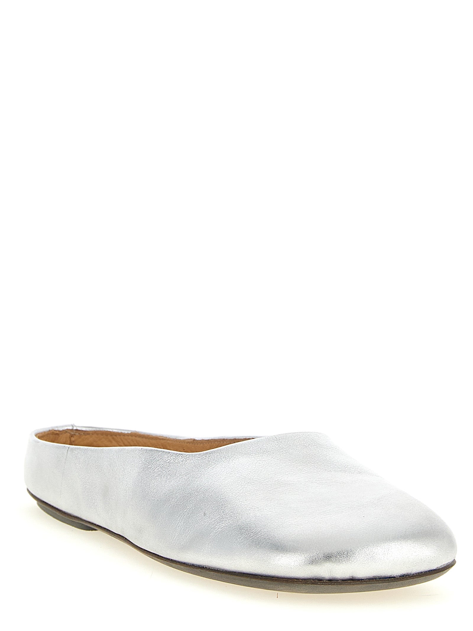 Marsell Silver Calfskin Mules