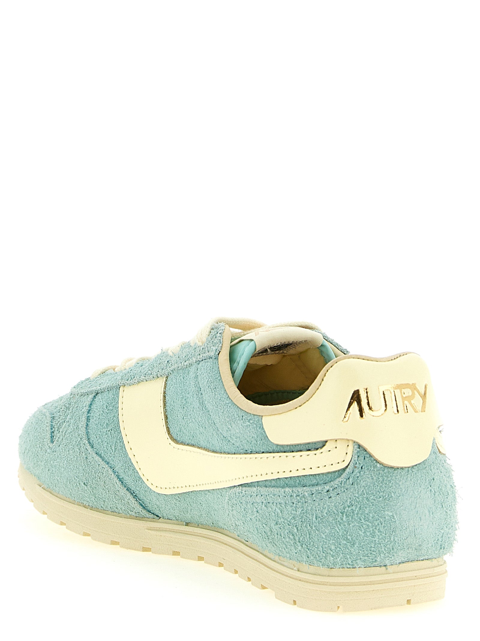 Autry Blue Cowhide Low Top Sneakers