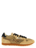 Autry Beige Cotton Athletic Sneakers