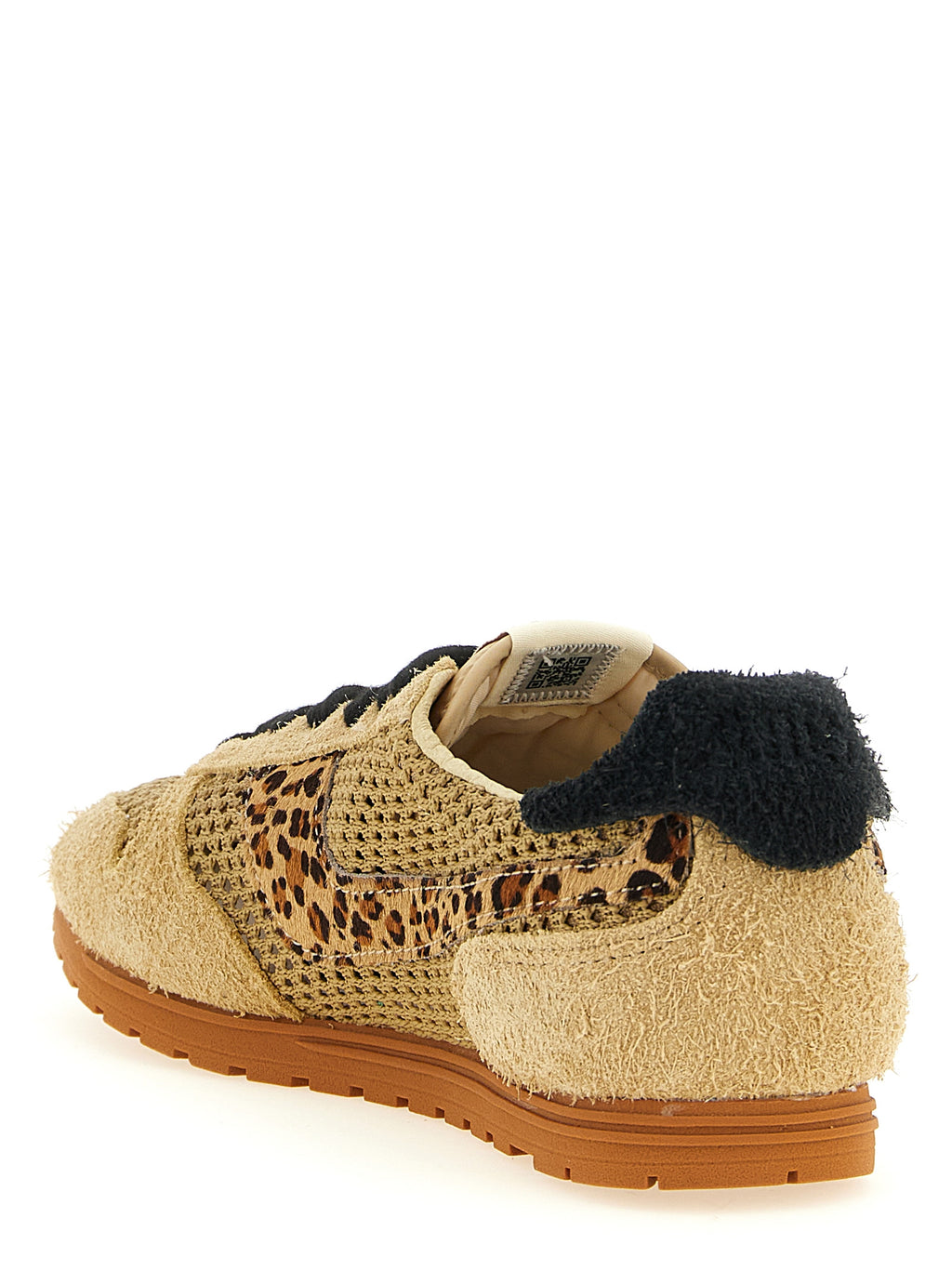 Autry Beige Cotton Athletic Sneakers
