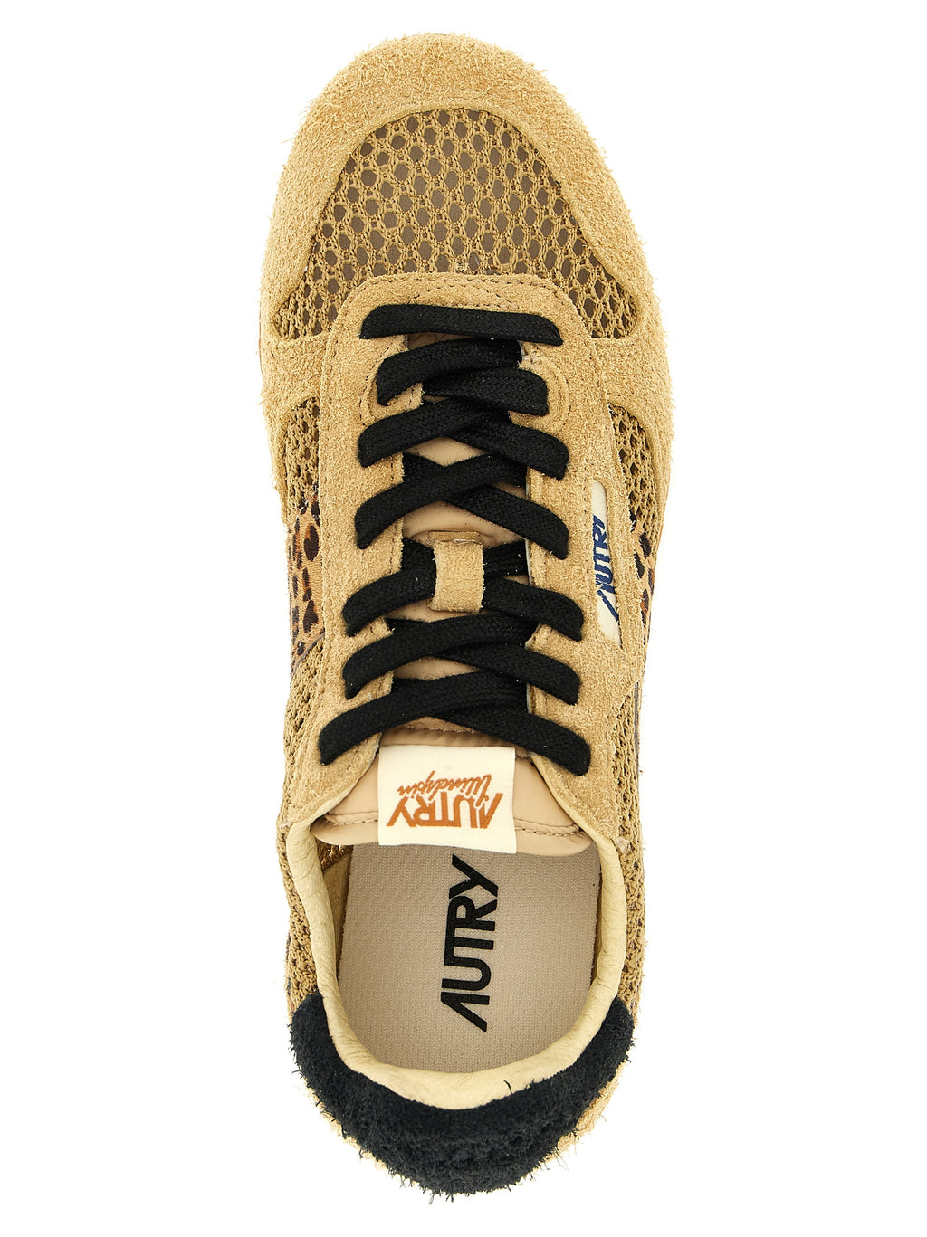 Autry Beige Cotton Athletic Sneakers