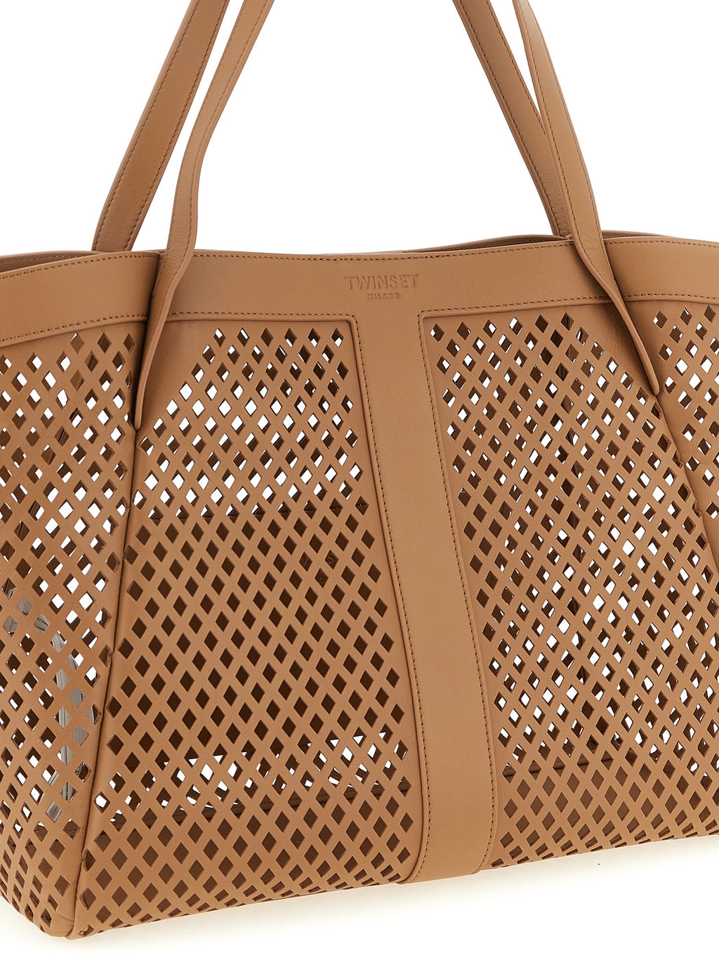 Twinset Brown Polyethylene Tote Bag