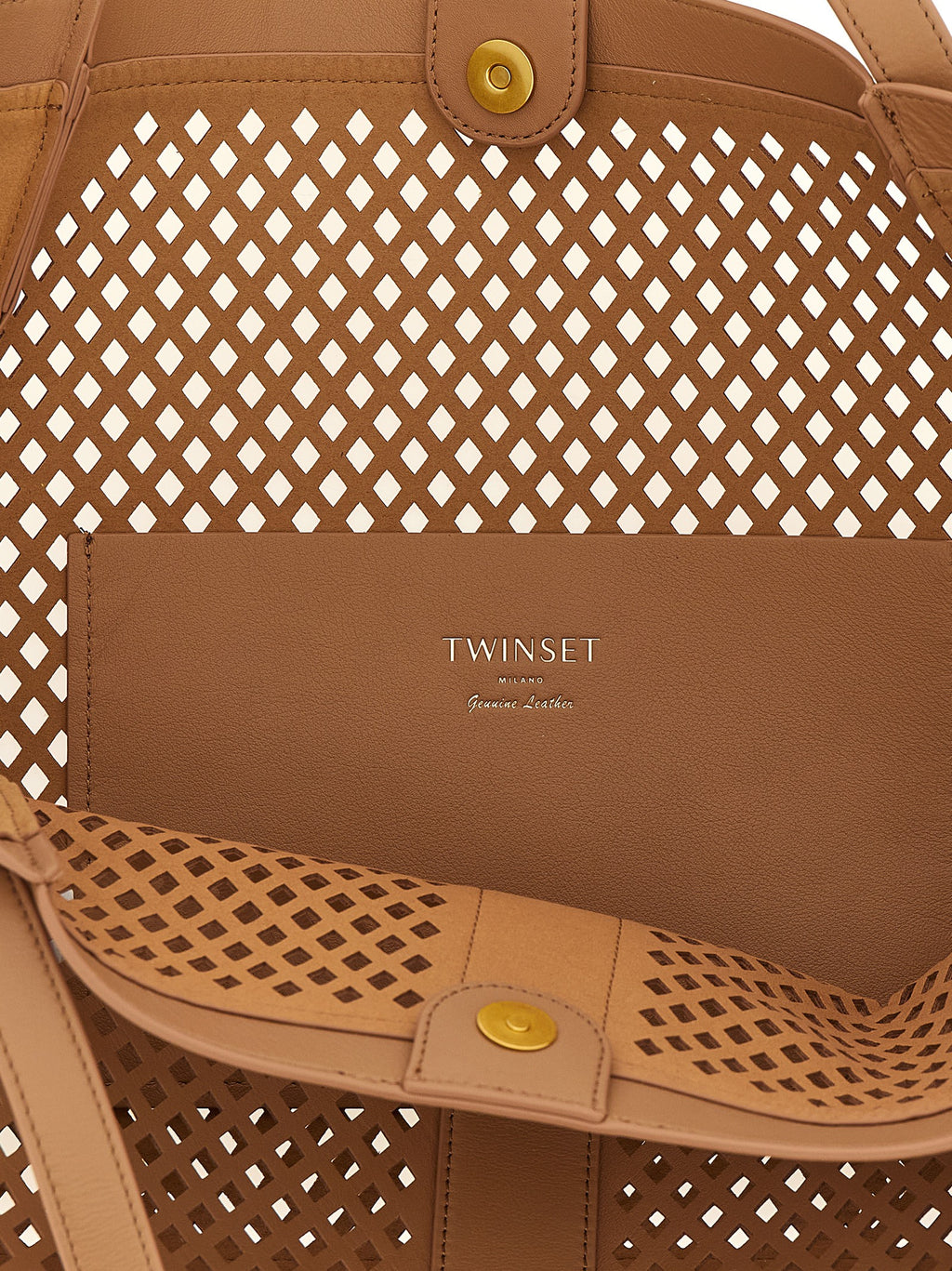 Twinset Brown Polyethylene Tote Bag