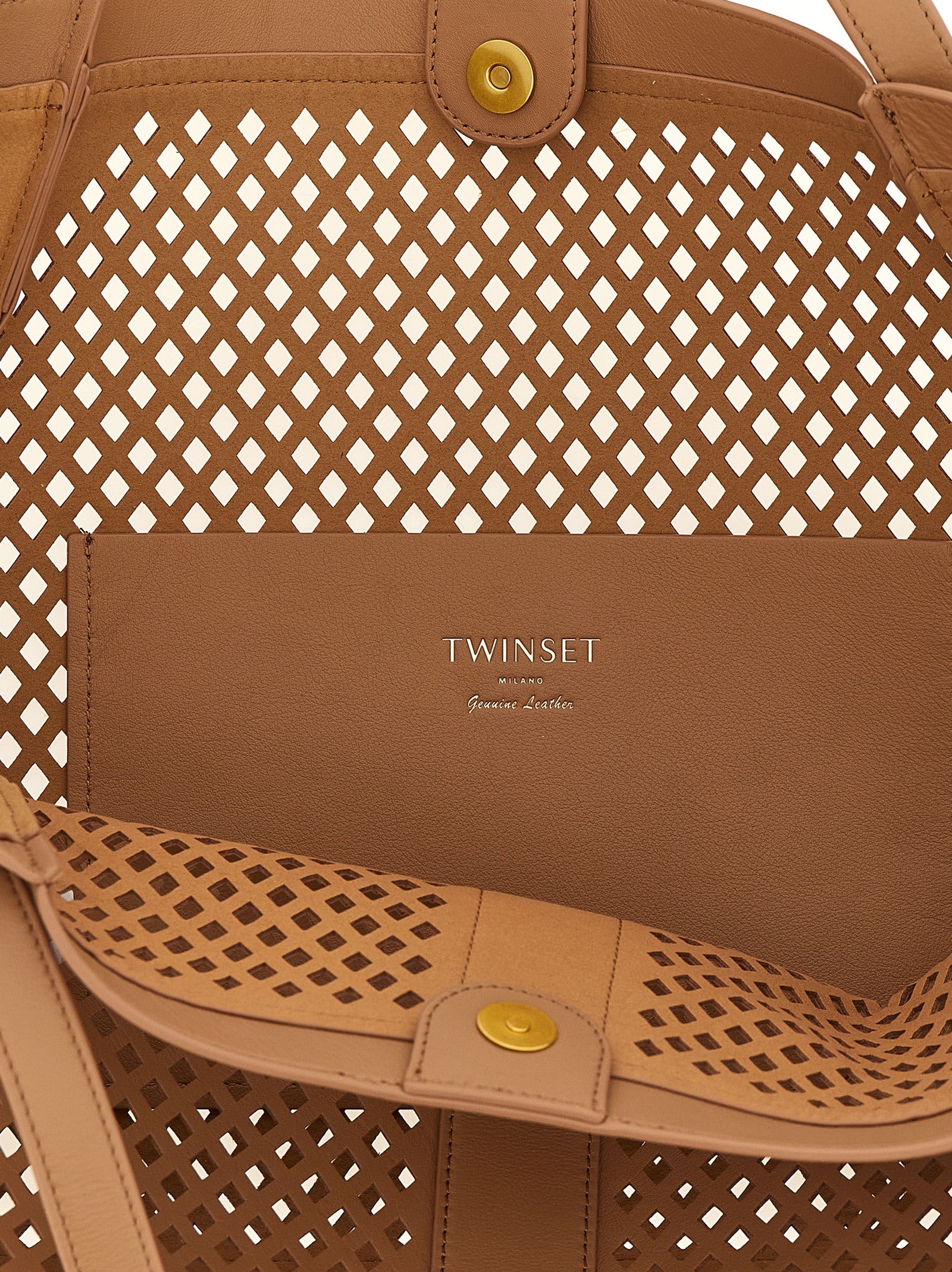 Twinset Brown Polyethylene Tote Bag