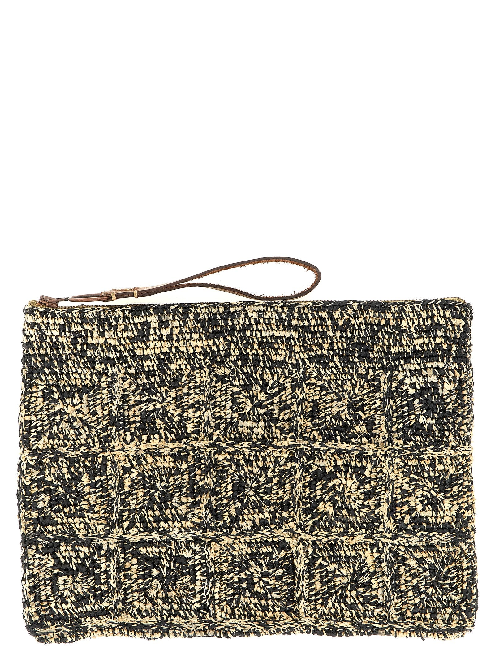 Ibeliv Bicolor Raffia Clutch Bag