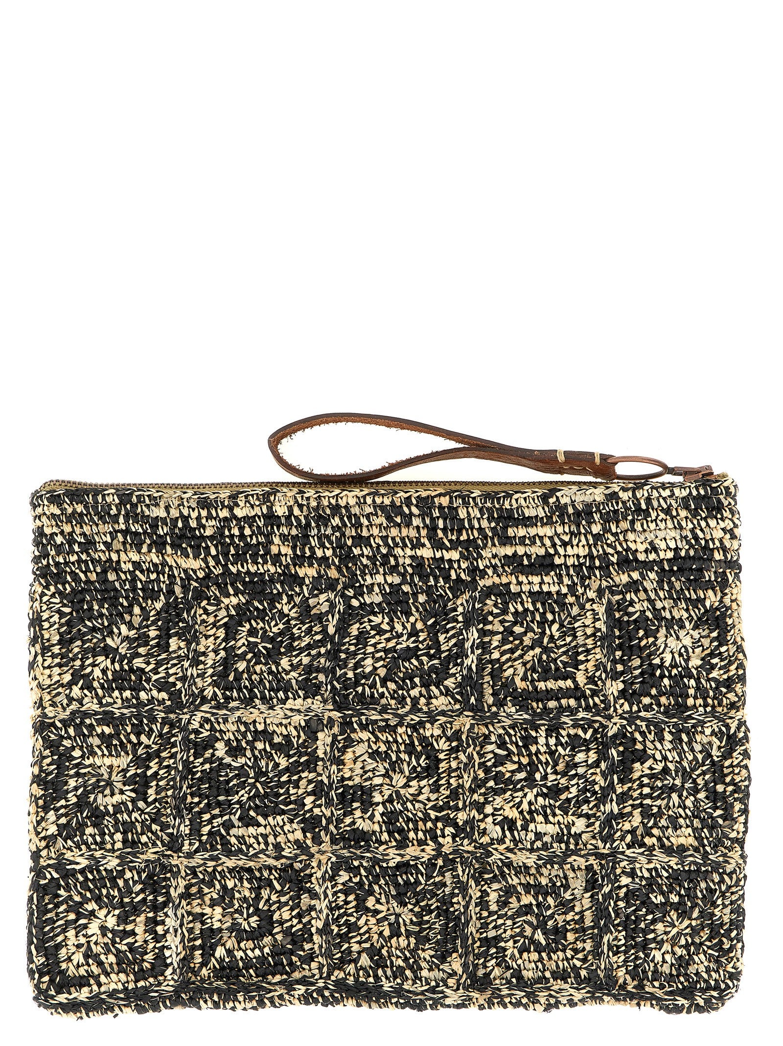 Ibeliv Bicolor Raffia Clutch Bag