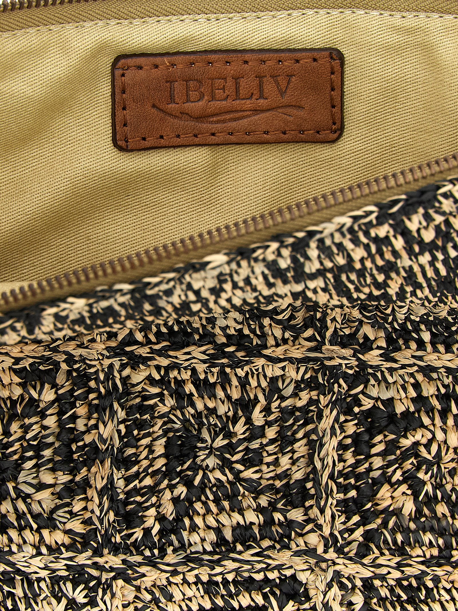 Ibeliv Bicolor Raffia Clutch Bag