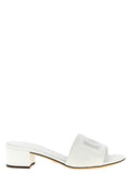 Dolce & Gabbana White Calfskin Platform Sandals
