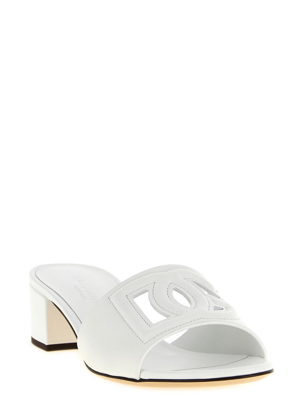 Dolce & Gabbana White Calfskin Platform Sandals