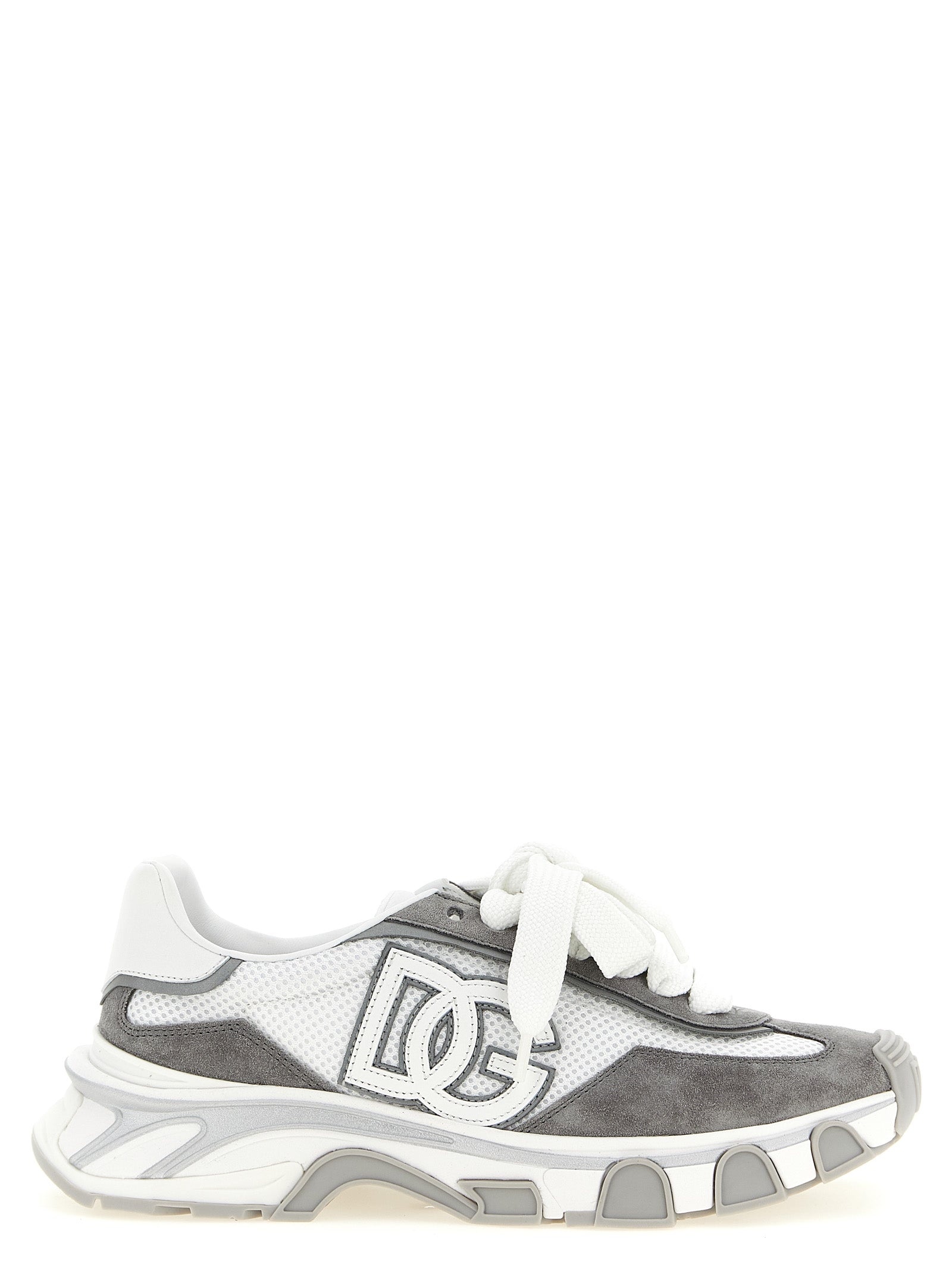 Dolce & Gabbana Gray Polyester Athletic Sneakers