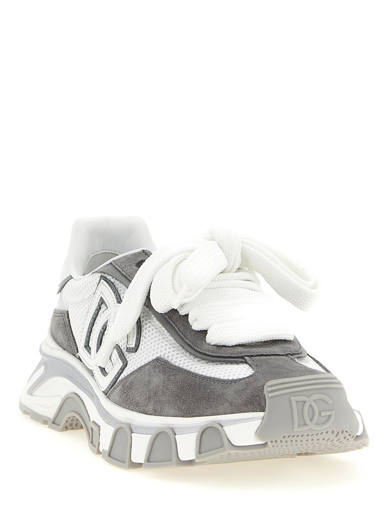Dolce & Gabbana Gray Polyester Athletic Sneakers
