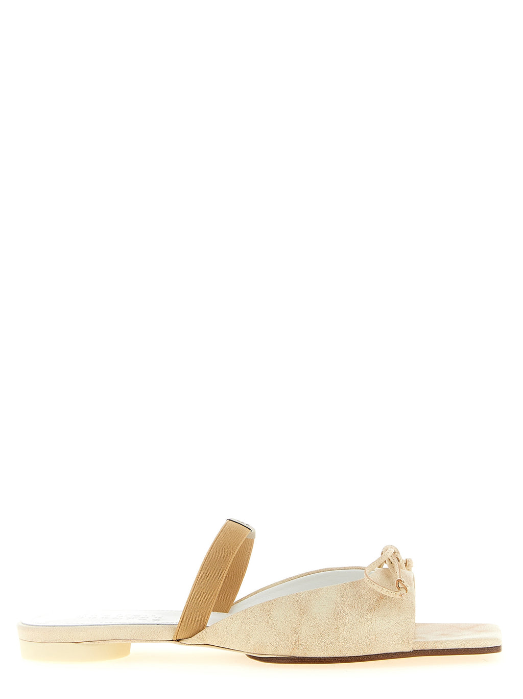 MM6 Maison Margiela Beige Cowhide Slides