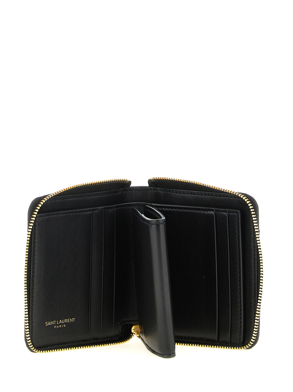 Saint Laurent Black Lamb Leather Cardholder