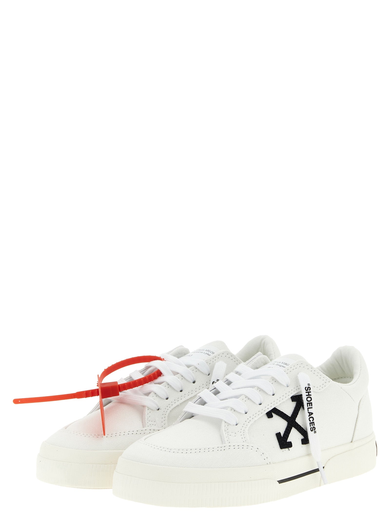 Off-White Bicolor Cotton Low Top Sneakers
