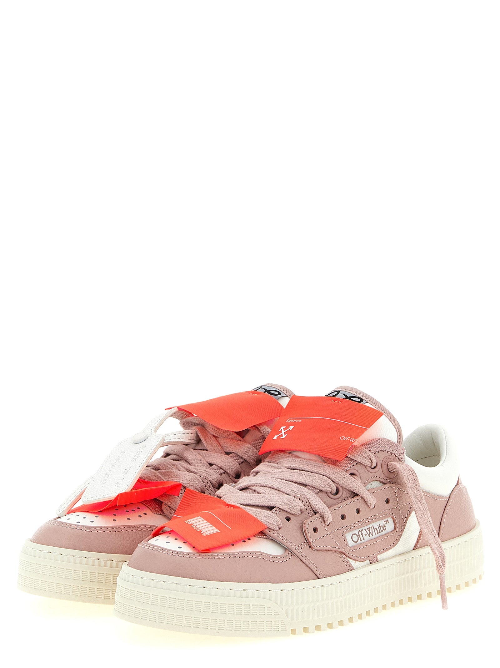Off-White Multicolor Leather Low Top Sneakers