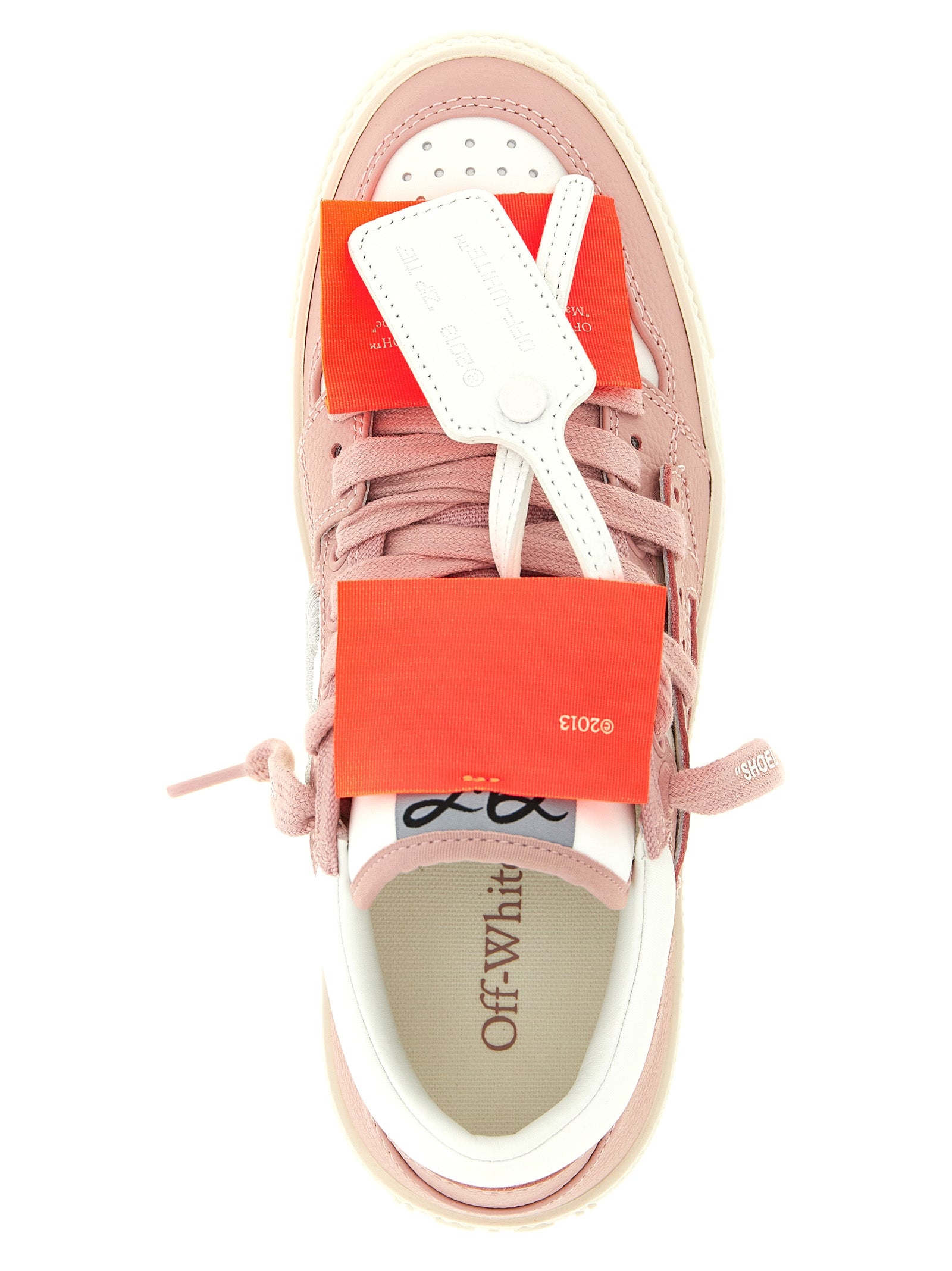 Off-White Multicolor Leather Low Top Sneakers