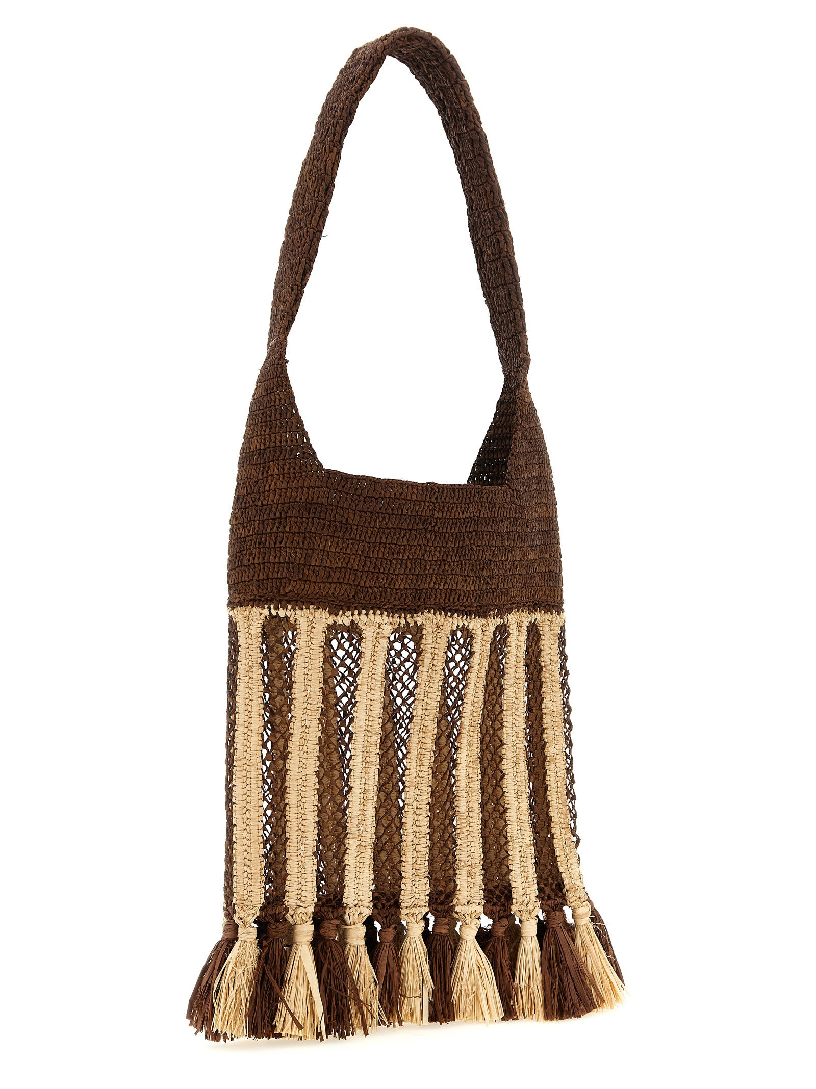 Isabel Marant Brown Raffia Shoulder Bag