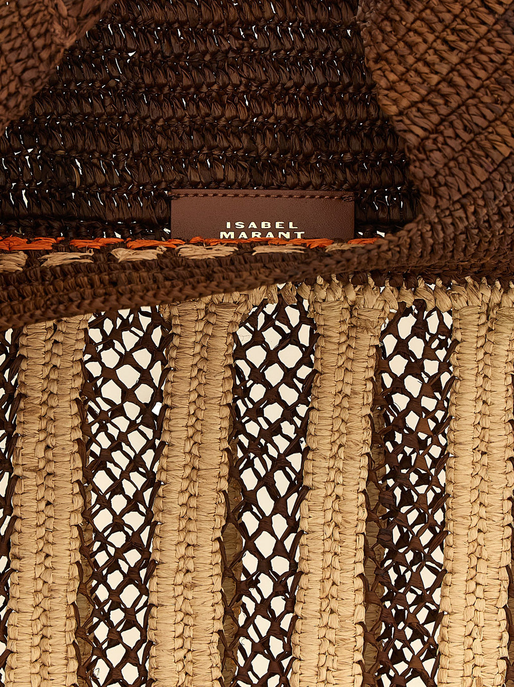Isabel Marant Brown Raffia Shoulder Bag