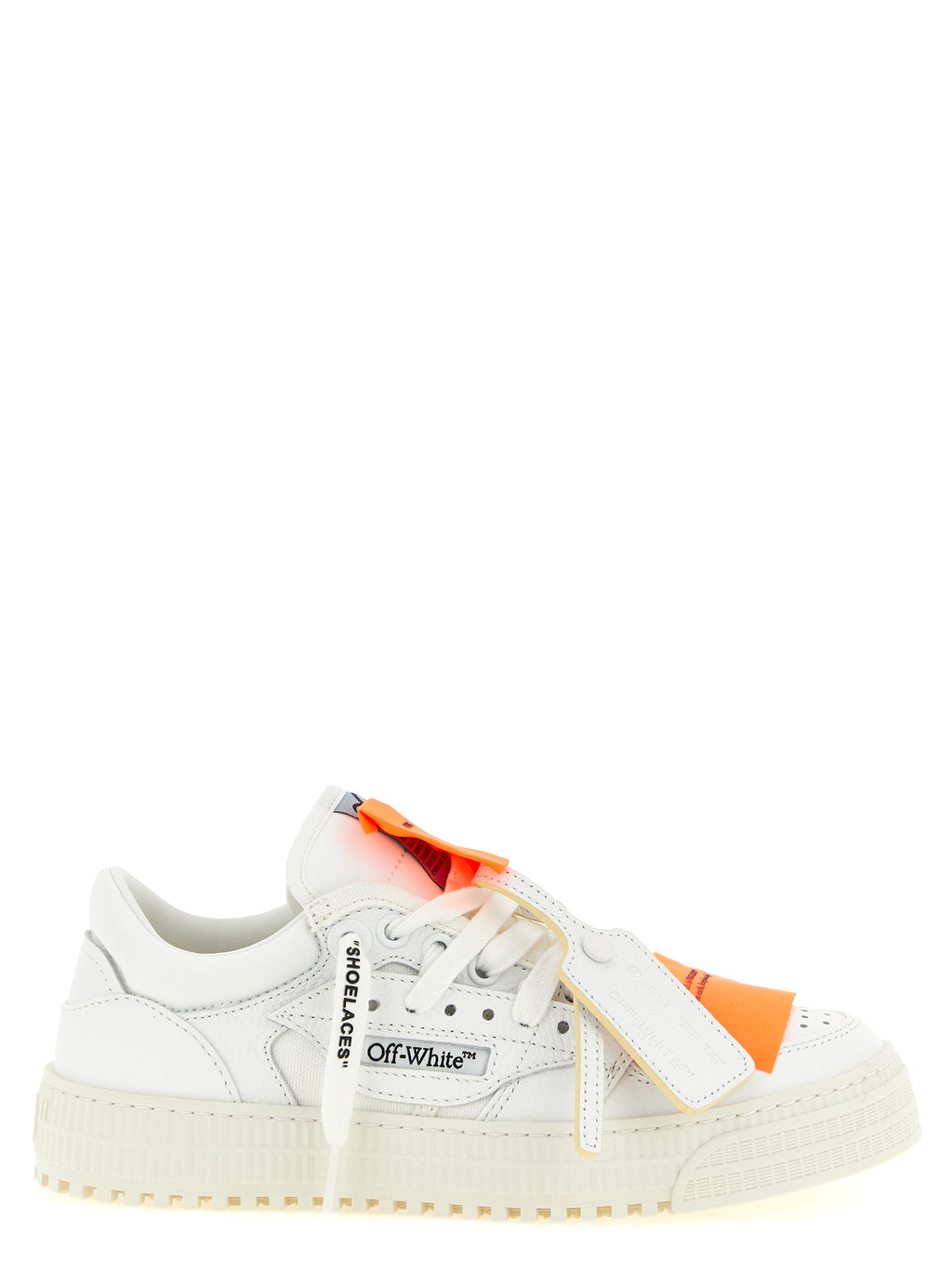 Off-White White Calfskin Athletic Sneakers