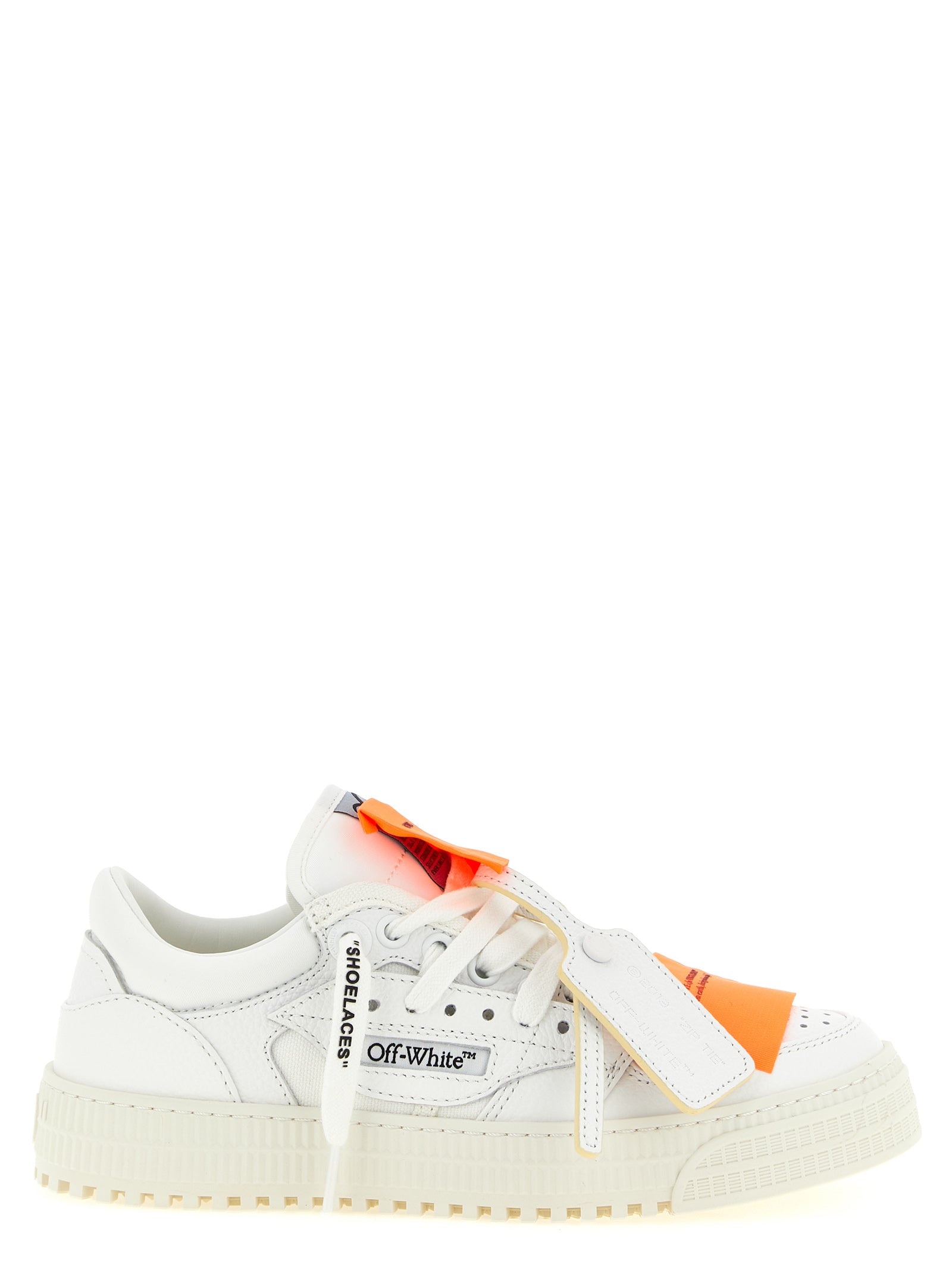 Off-White White Calfskin Athletic Sneakers