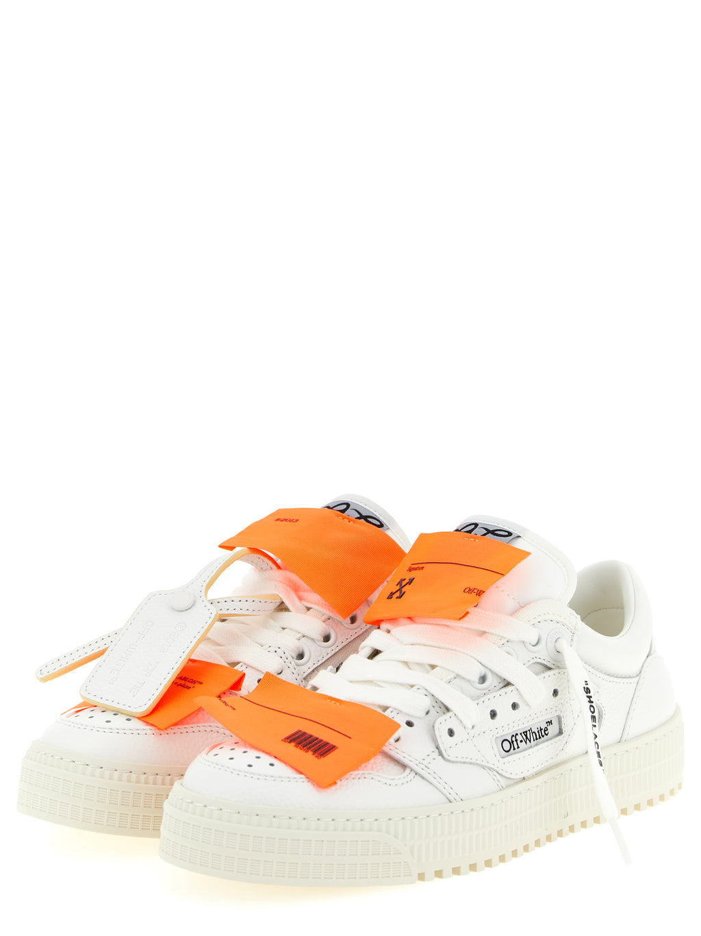 Off-White White Calfskin Athletic Sneakers