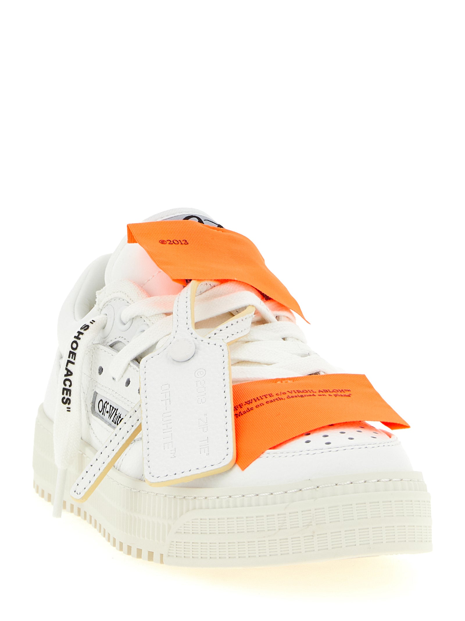 Off-White White Calfskin Athletic Sneakers