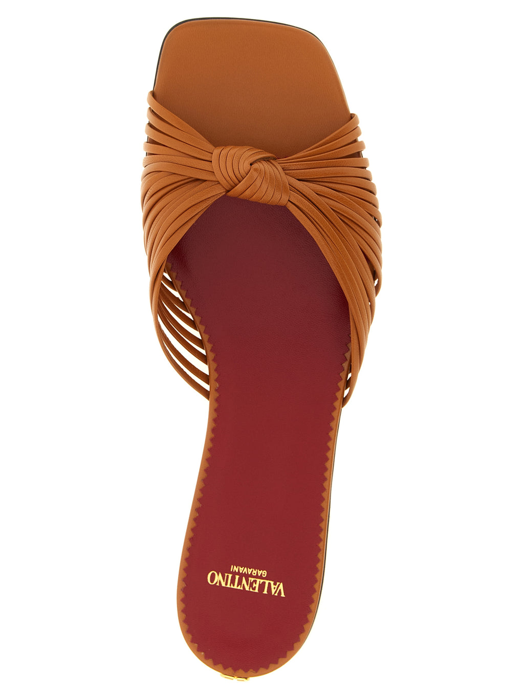 Valentino Garavani Brown Goatskin Slides
