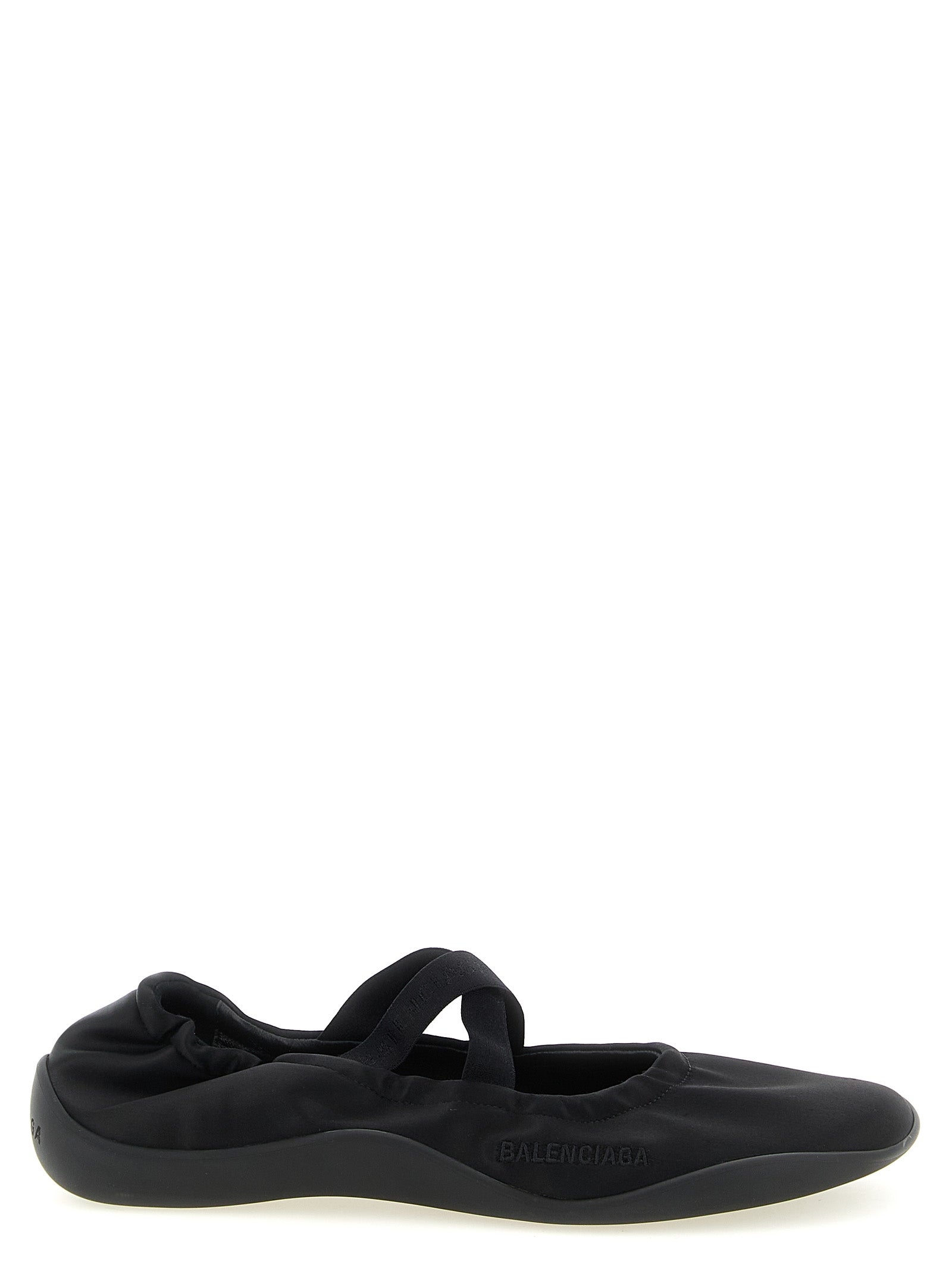 Balenciaga Black Polyester Ballet Flats