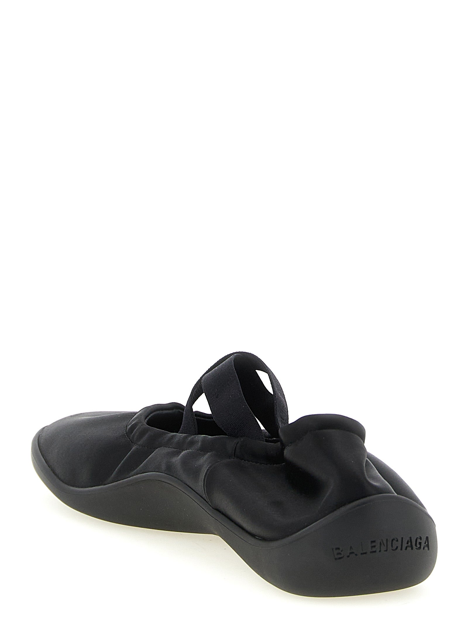 Balenciaga Black Polyester Ballet Flats
