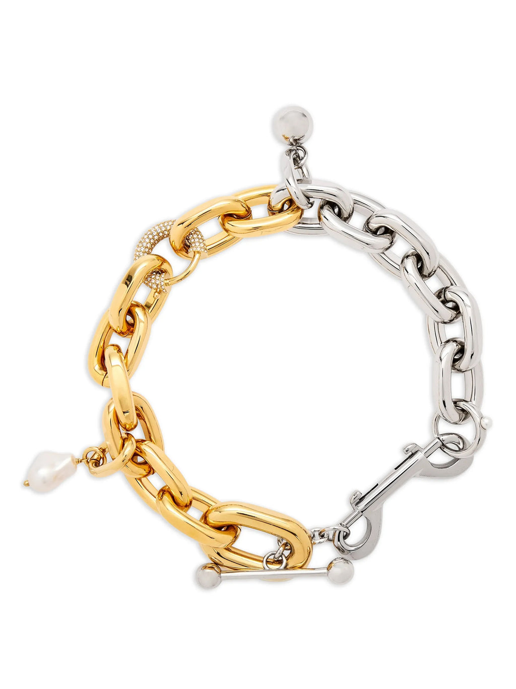 Paco Rabanne Multicolor Brass Necklace