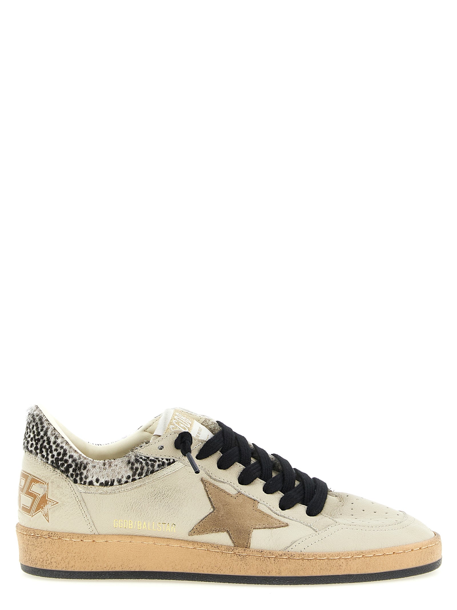 Golden Goose Beige Goatskin Low Top Sneakers
