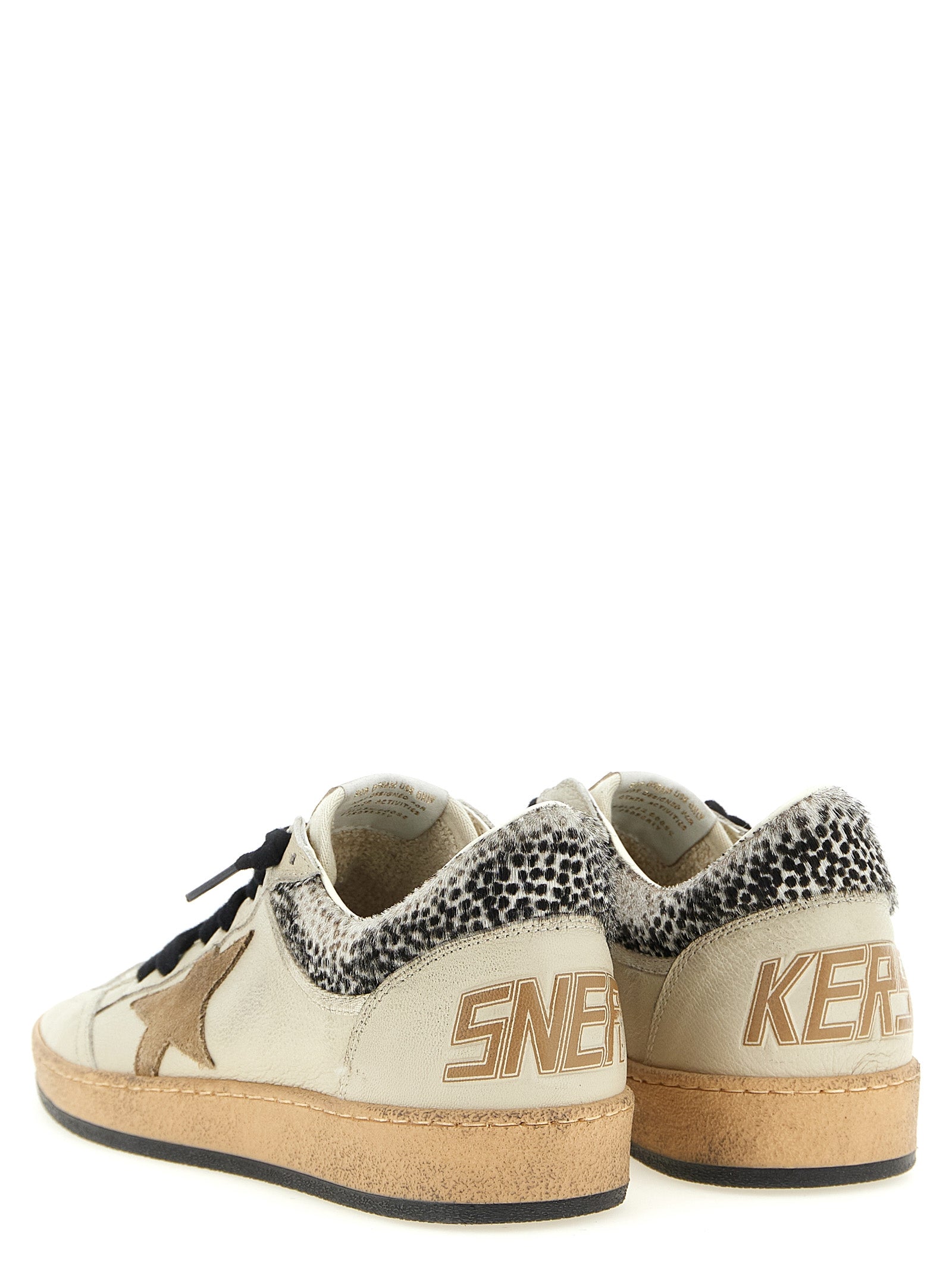 Golden Goose Beige Goatskin Low Top Sneakers