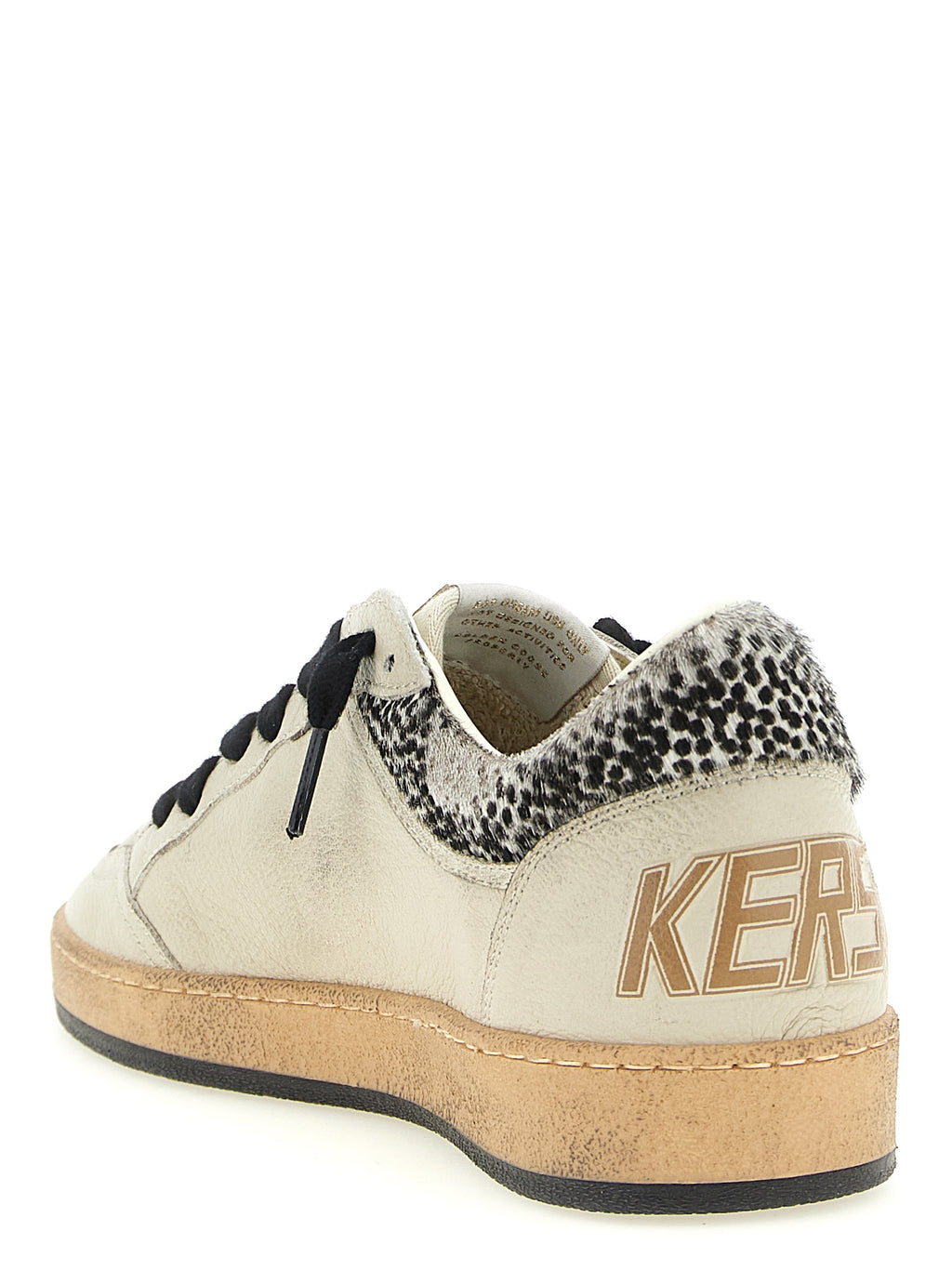 Golden Goose Beige Goatskin Low Top Sneakers