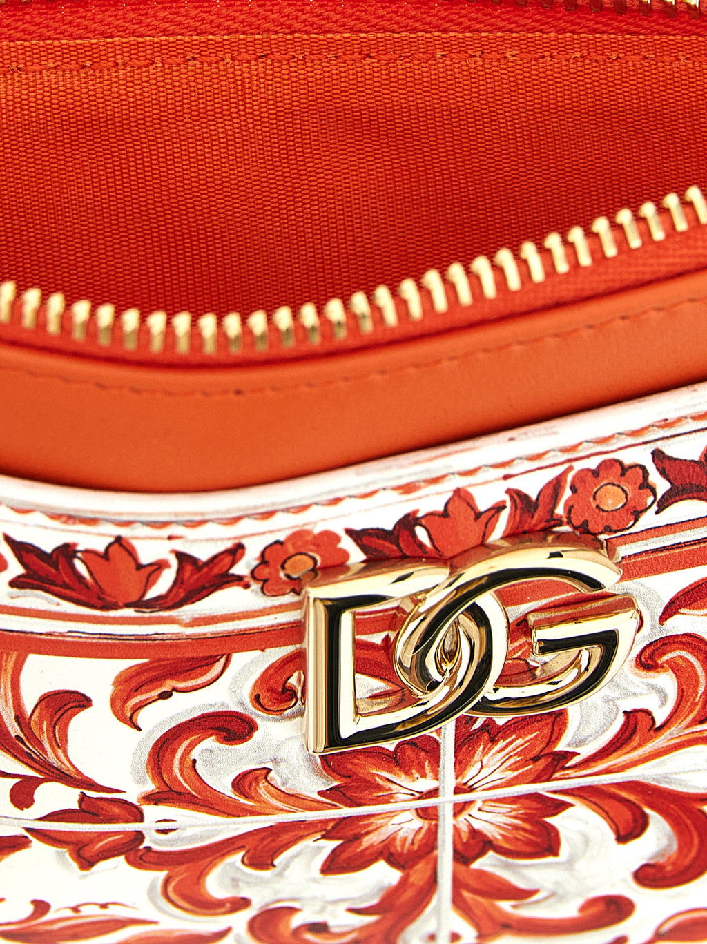 Dolce & Gabbana Orange Calfskin Cardholder