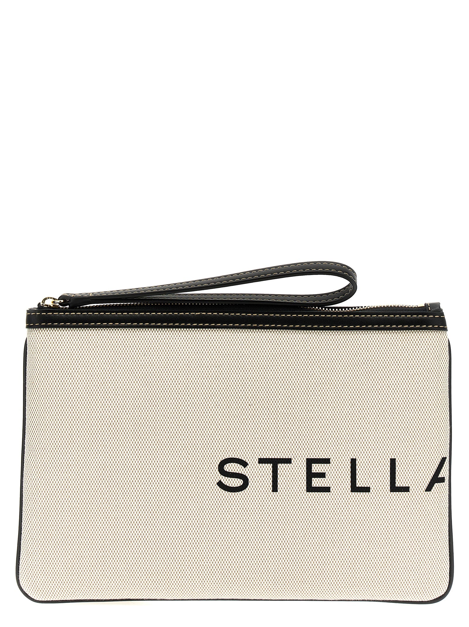 Stella McCartney Beige Cotton Clutch Bag