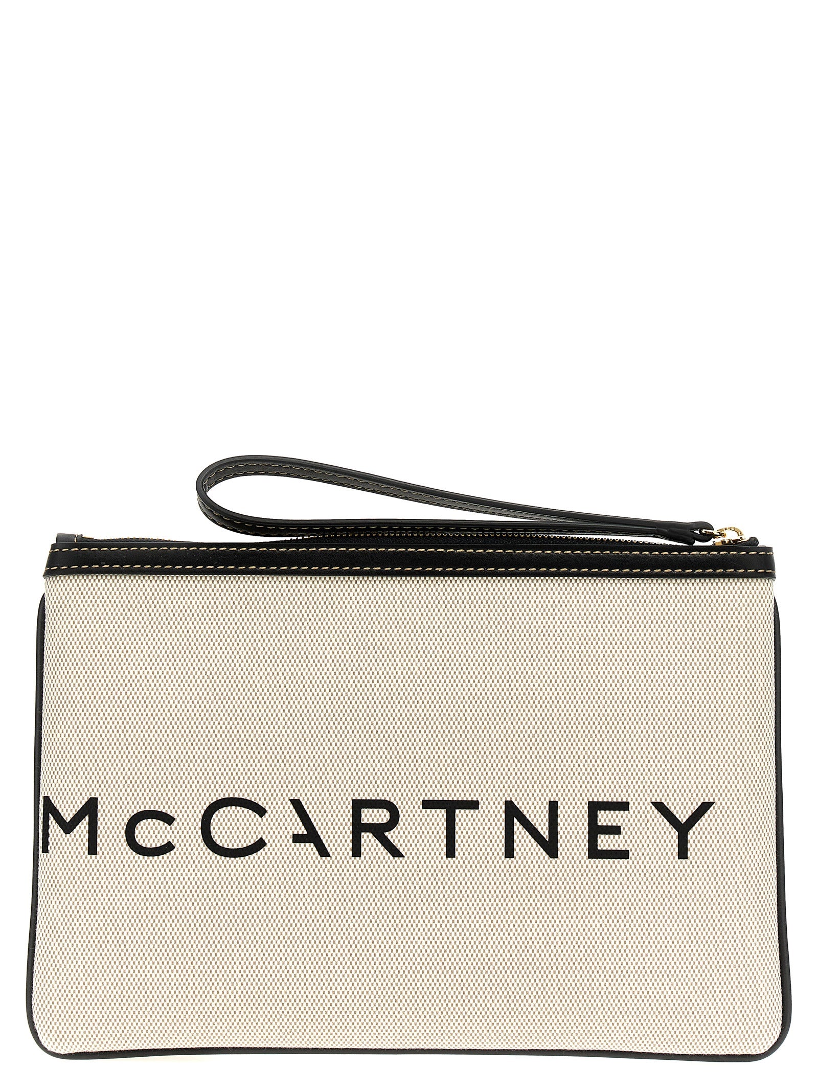 Stella McCartney Beige Cotton Clutch Bag