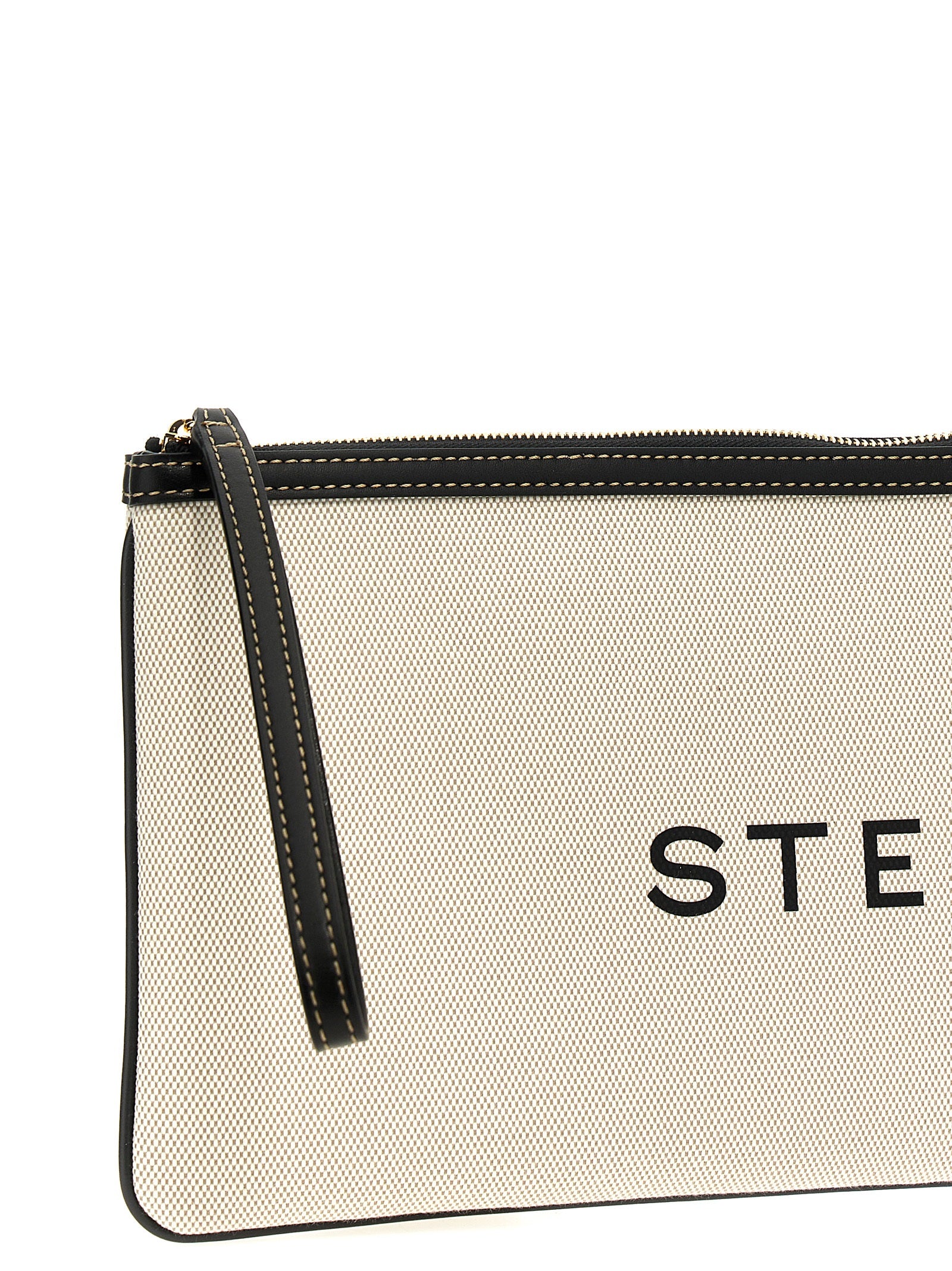 Stella McCartney Beige Cotton Clutch Bag