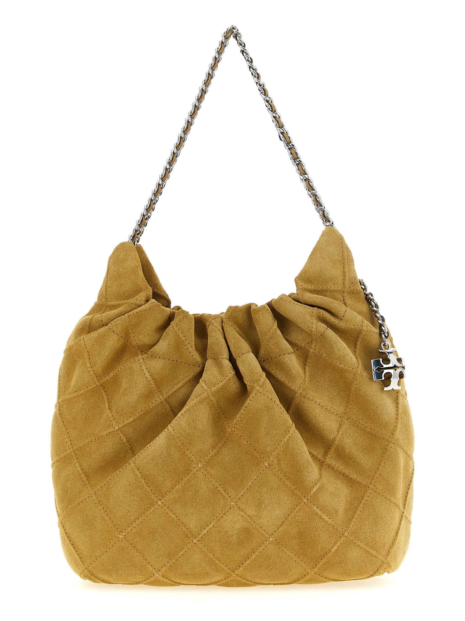 Tory Burch Beige Calfskin Shoulder Bag